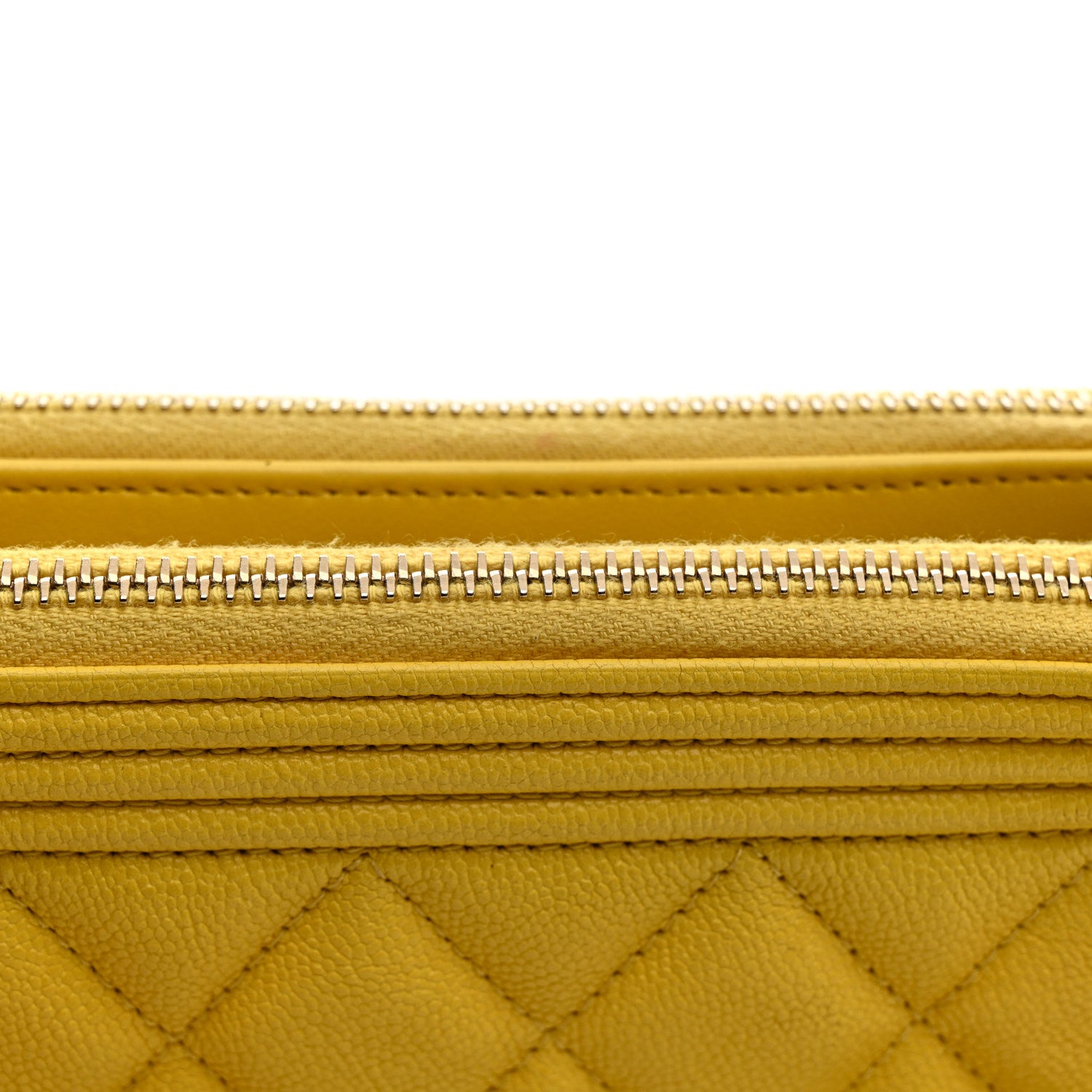 Chanel Caviar Quilted Small Boy Clutch With Chain Yellow 16 of 17