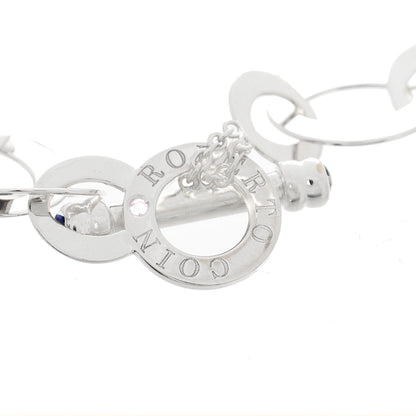 Roberto Coin 18K White Gold Blue Sapphire Chic and Shine Link Bracelet 3 of 3