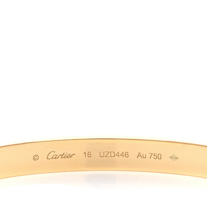 Cartier 18K Yellow Gold Love Bracelet 16 3 of 4