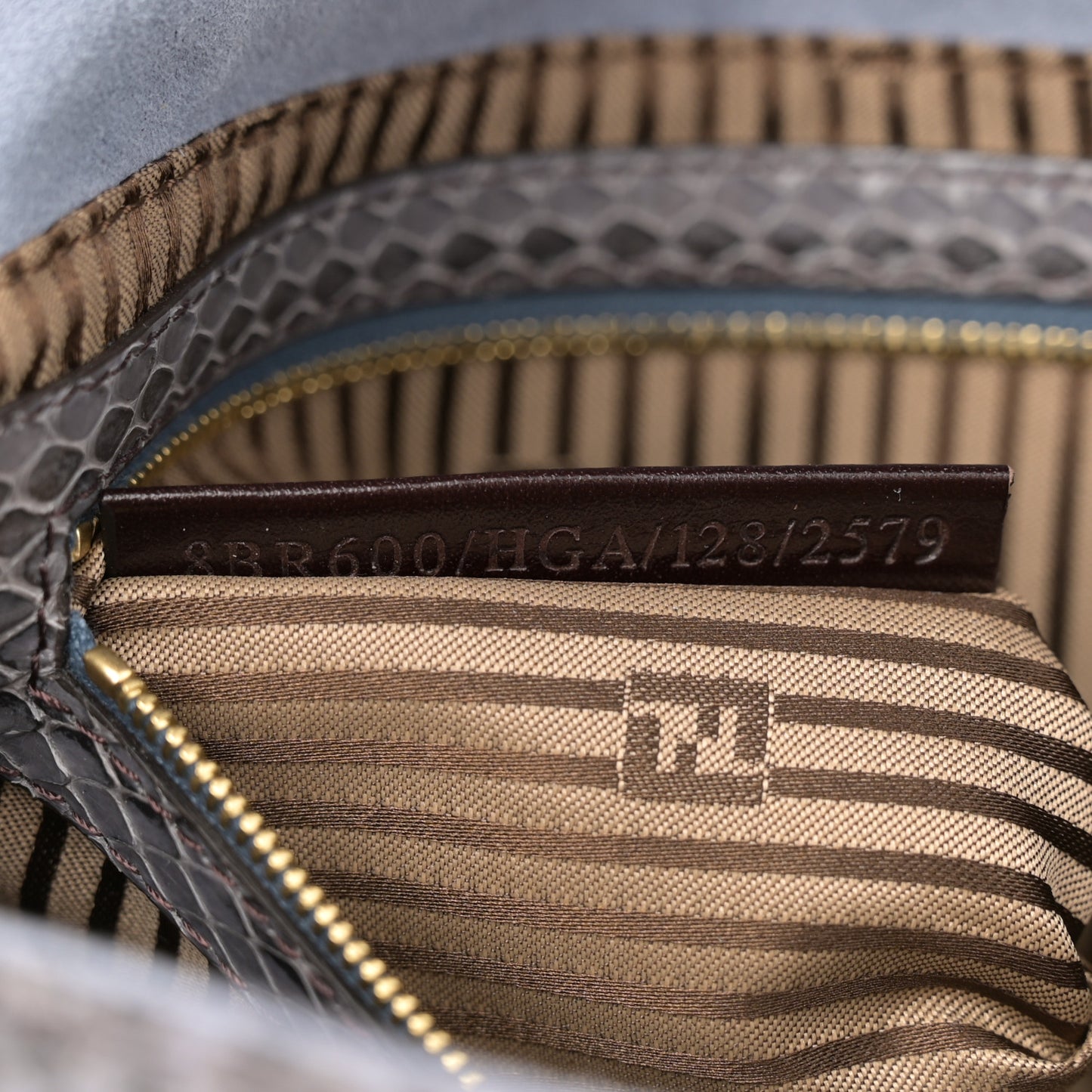 Snakeskin Baguette Grey