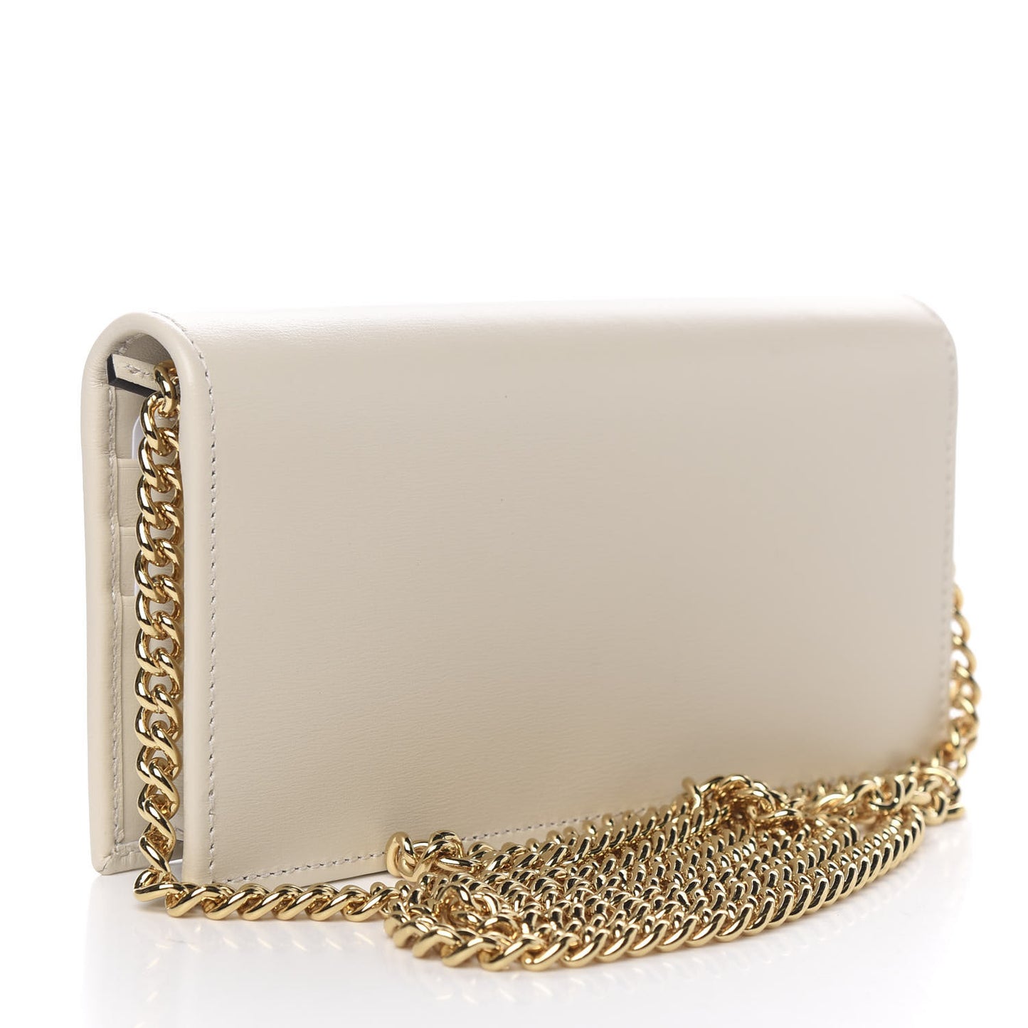 Boarded Plutone Calfskin Horsebit 1955 Wallet On Chain Mystic White