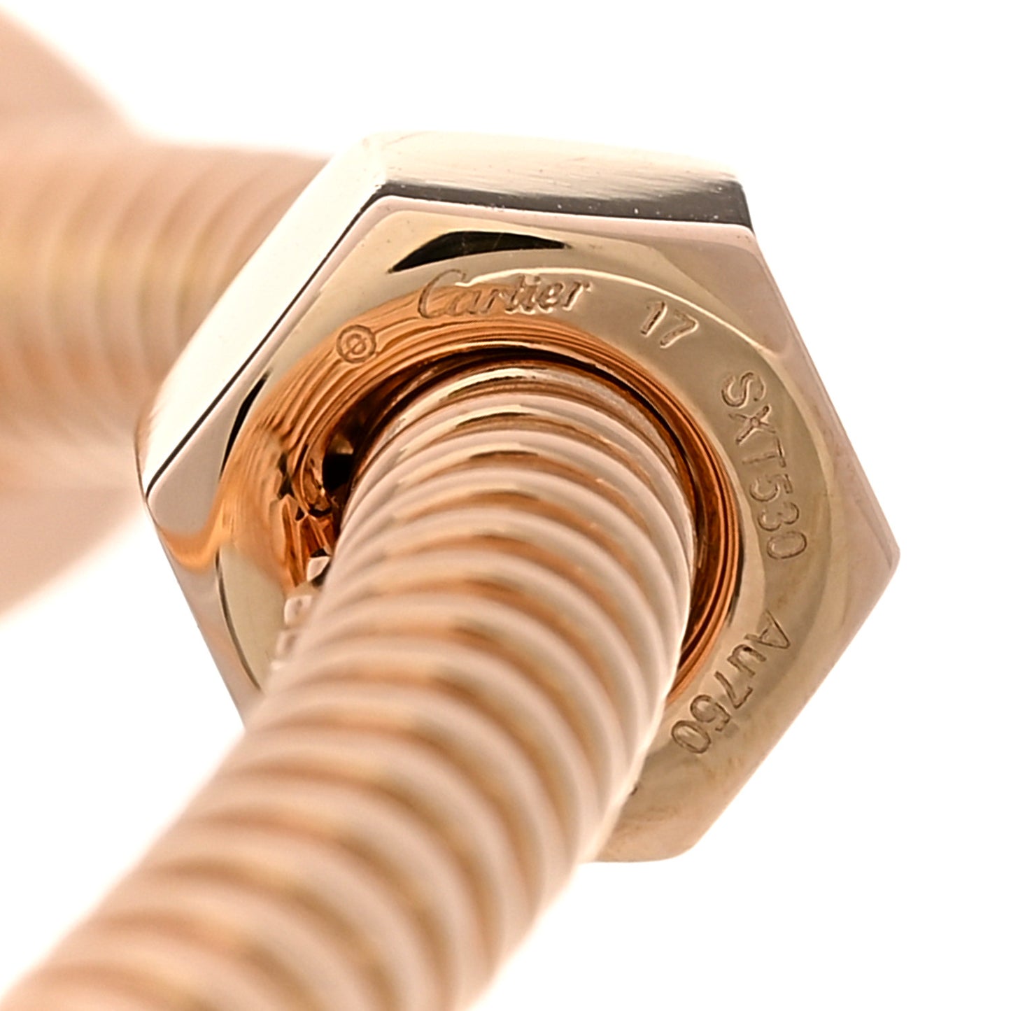 18K Pink Gold Ecrou de Cartier Bracelet 17