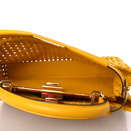 Fendi Nappa Matisse Intreccio Medium Peekaboo Iconic Satchel Mimosa 5 of 17