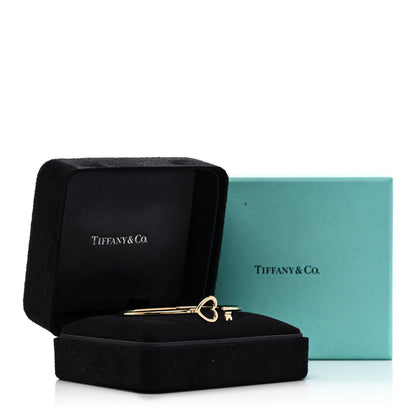 Tiffany 18K Yellow Gold Wire Heart Key Bracelet 4 of 4