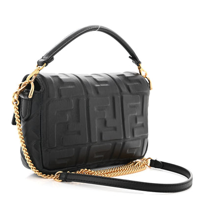 Fendi Nappa FF 1974 Embossed Mini Baguette Black 2 of 10