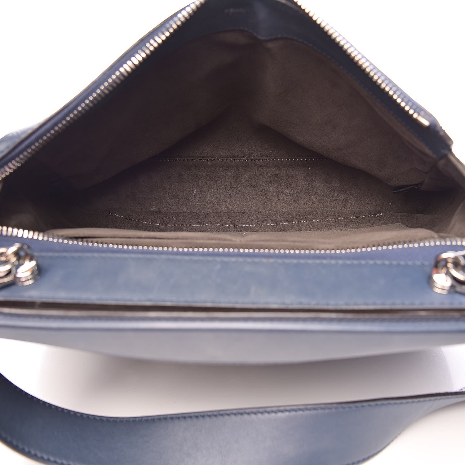 Fendi Calfskin Flowerland Studded Dotcom Satchel Blue 5 of 17