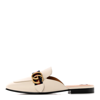 Gucci Calfskin Web Womens Peyton GG Slippers 36.5 Mystic White 1 of 15