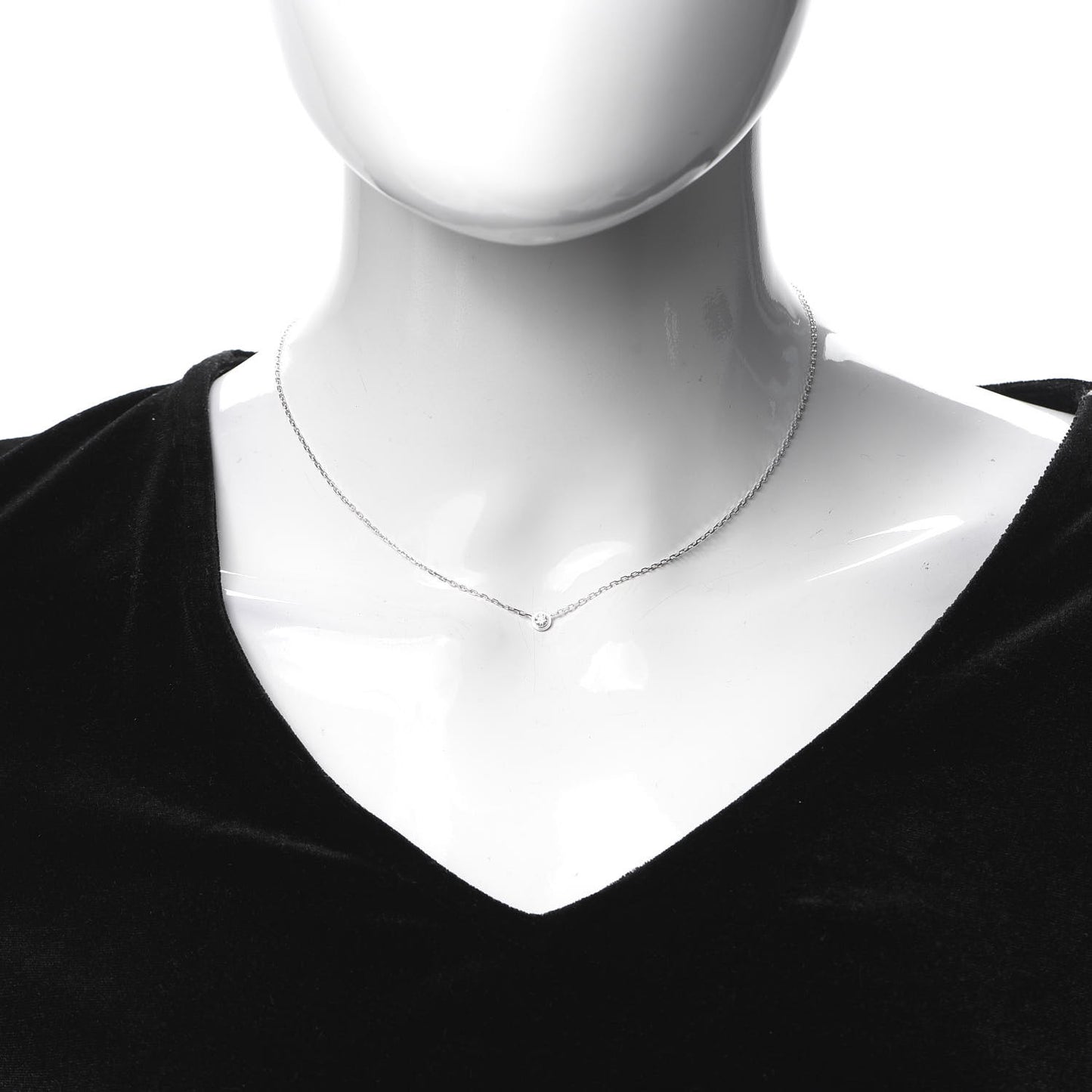 18K White Gold Diamond SM D'Amour Pendant Necklace