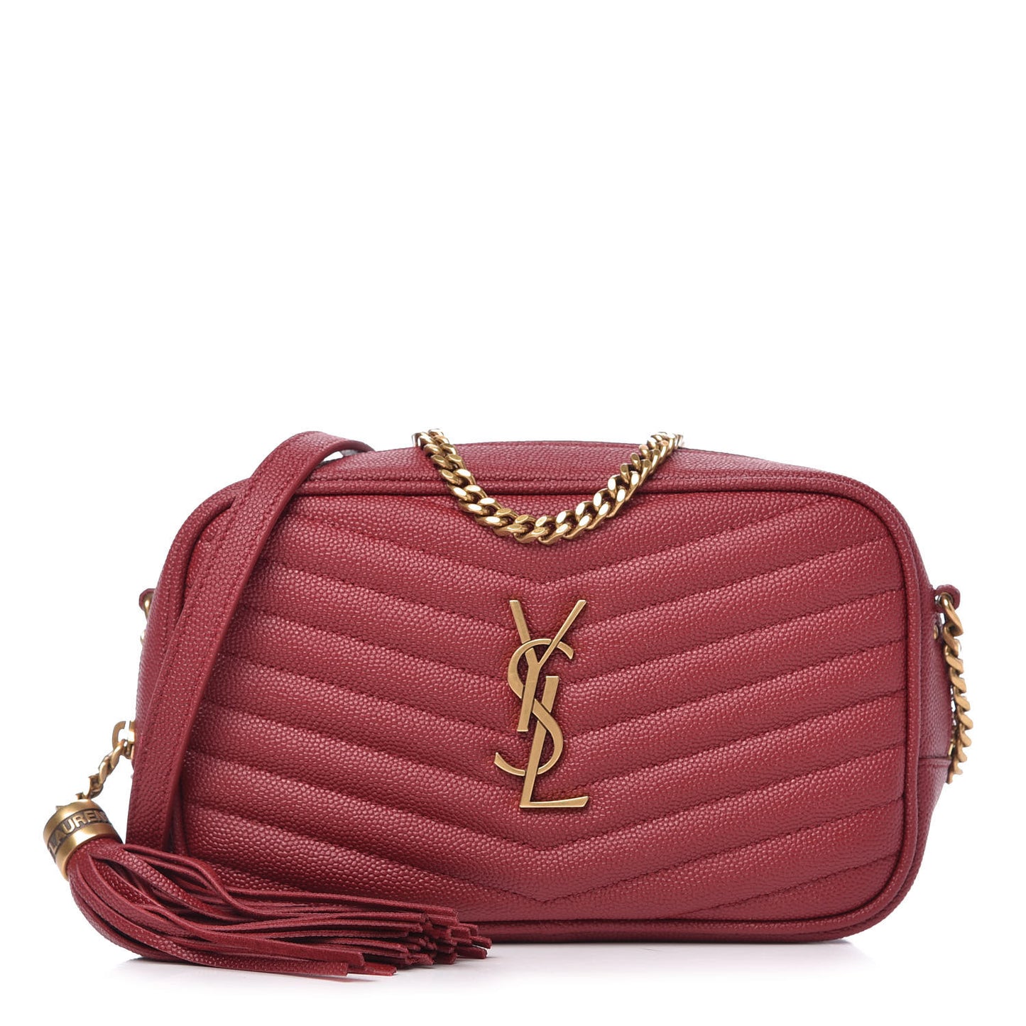 Grain De Poudre Matelasse Monogram Mini Lou Camera Bag Eros Red