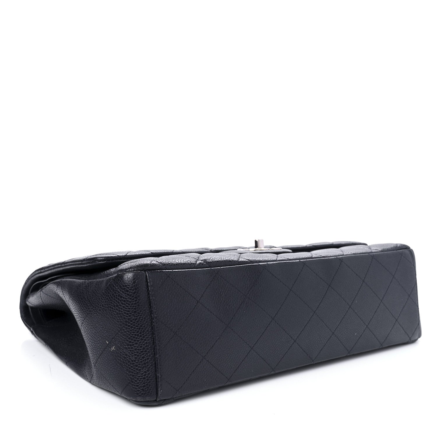 Chanel Caviar Quilted Maxi Double Flap Navy Blue 3 of 9