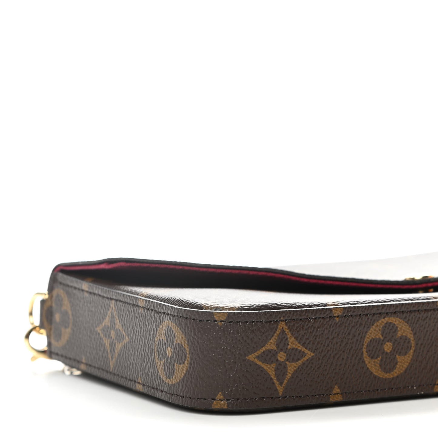 Monogram Pochette Felicie Chain Wallet Fuchsia
