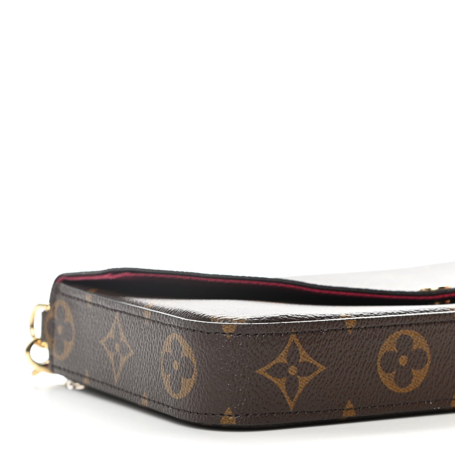 Louis Vuitton Monogram Pochette Felicie Chain Wallet Fuchsia 8 of 10