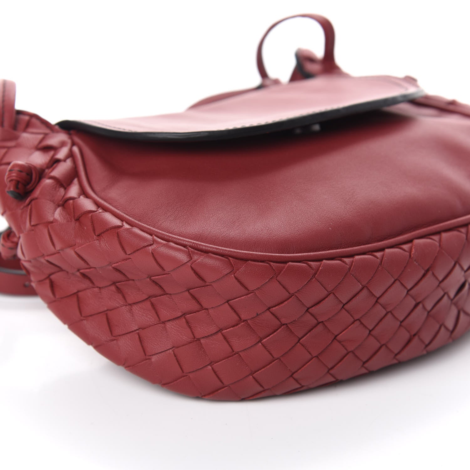 Bottega Veneta Nappa Intrecciato Small Nodini Flap Crossbody Baccara 8 of 9