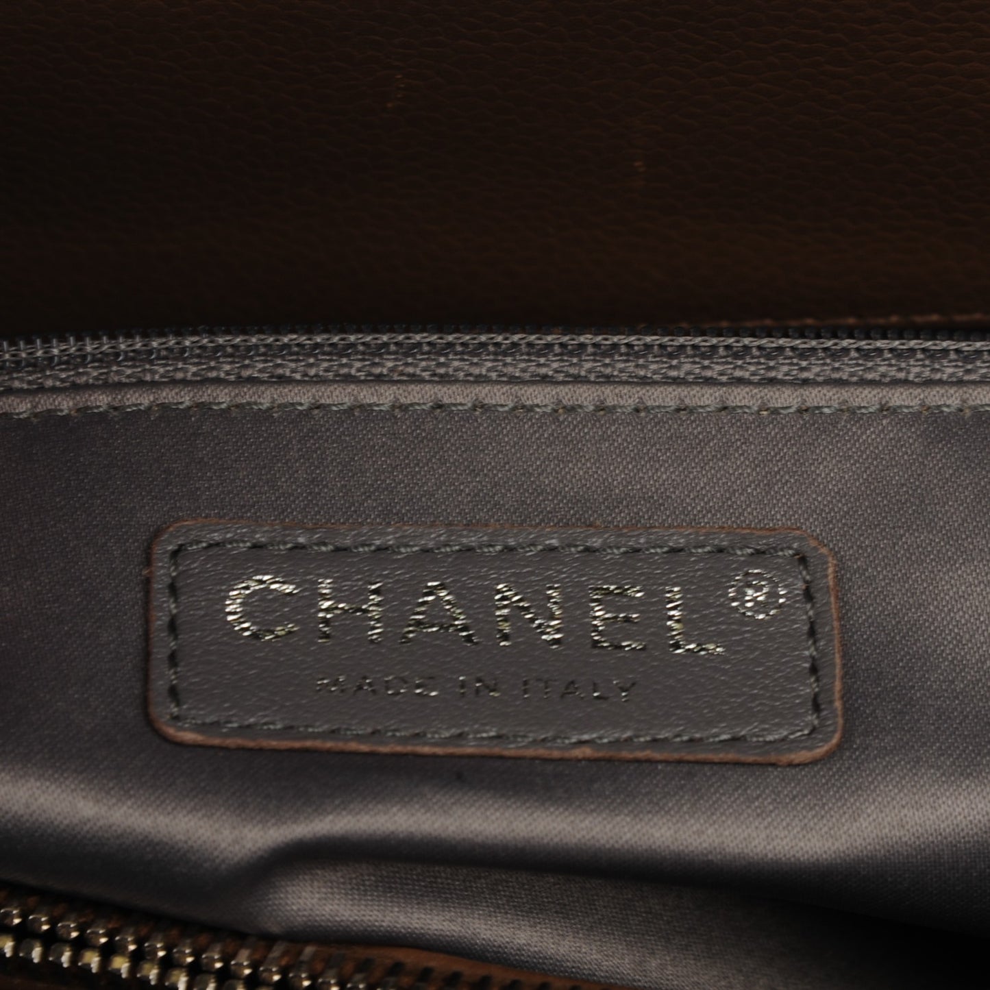 Caviar Quilted XL Grand Shopping Tote GST Dark Beige