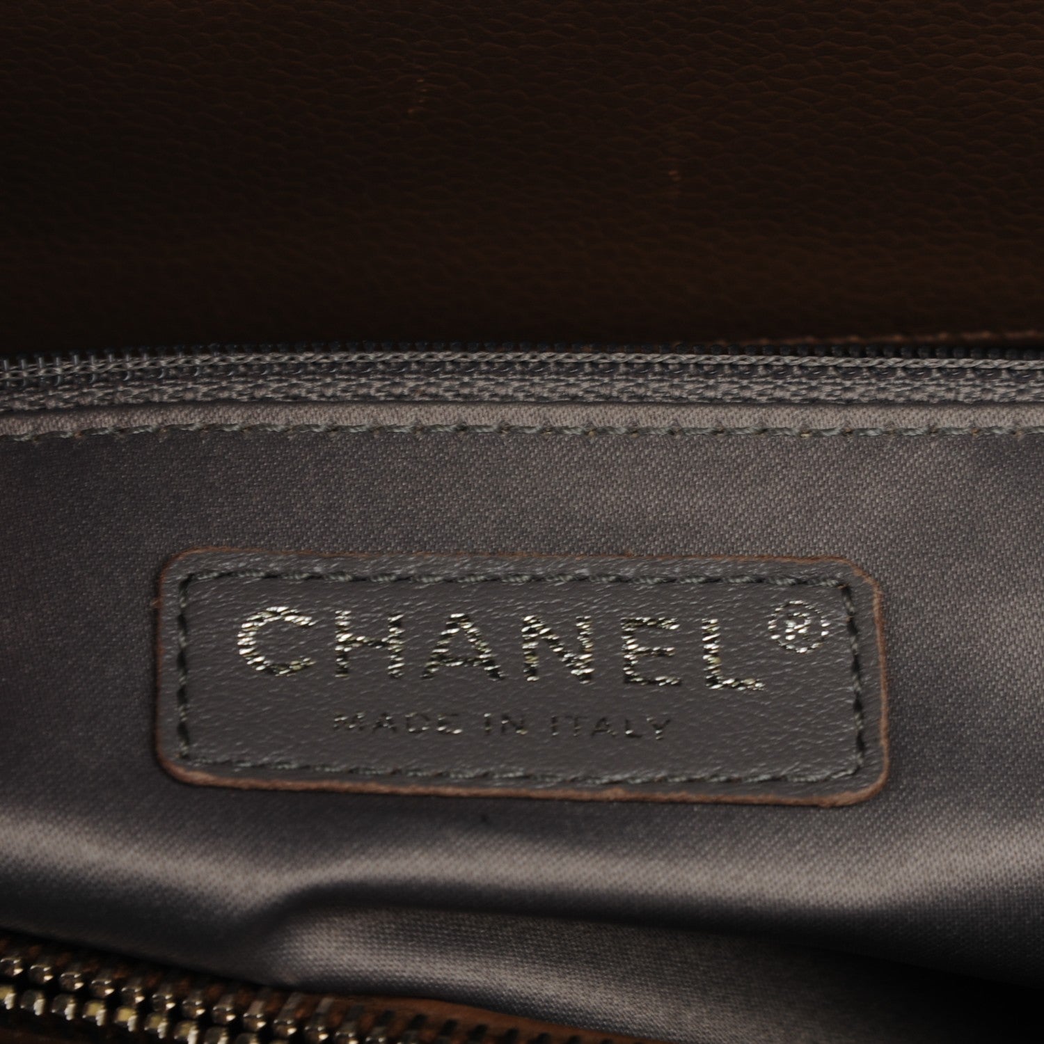 Chanel Caviar Quilted XL Grand Shopping Tote GST Dark Beige 5 of 7