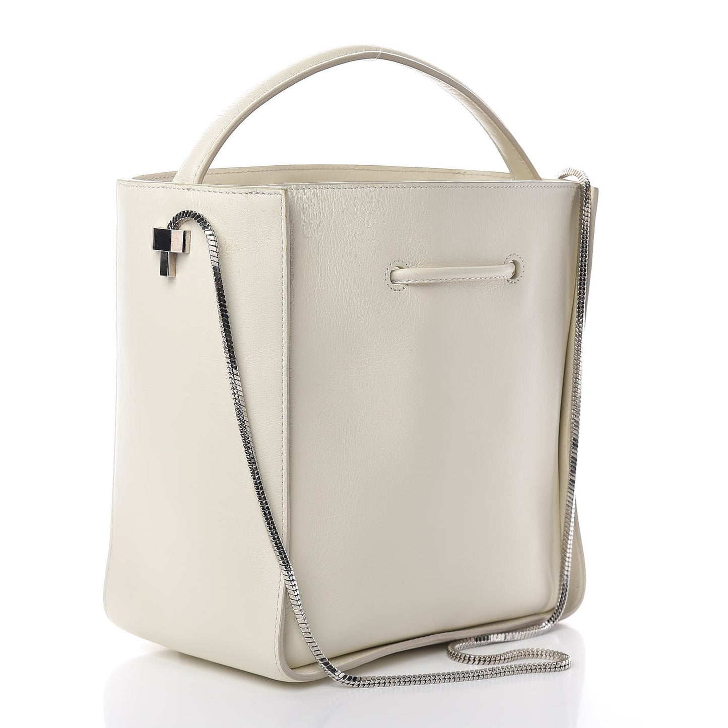 3.1 Smooth Calfskin Small Soleil Bucket Bag Off White
