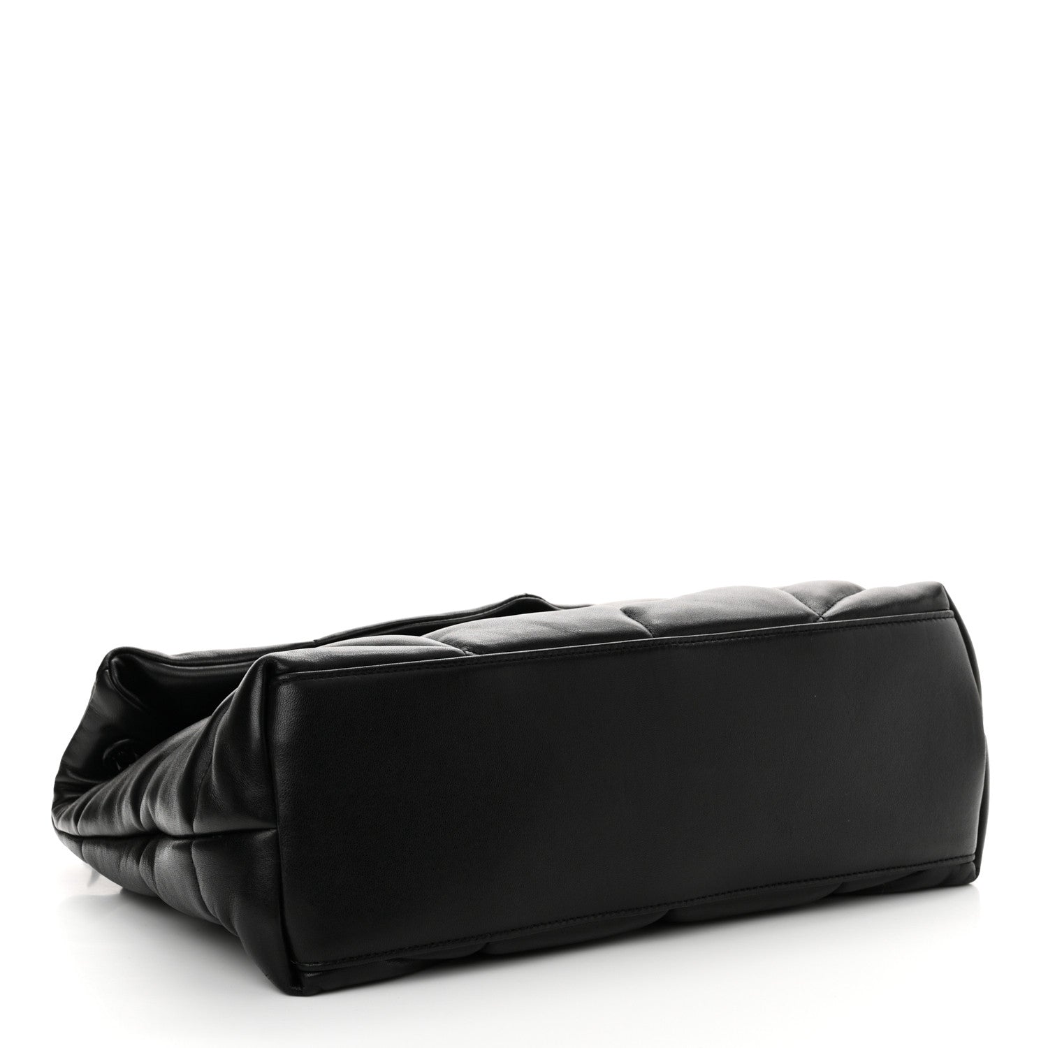 Saint Laurent Lambskin Quilted Monogram Monochrome Medium Loulou Puffer Chain Satchel Black 4 of 13