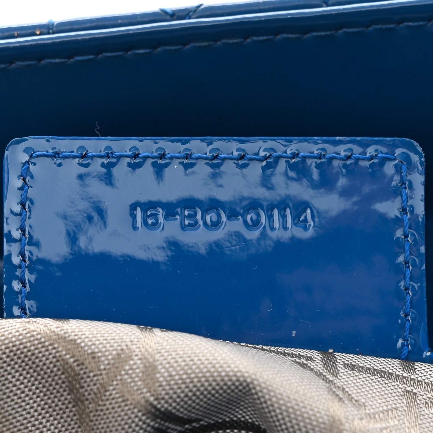 Christian Dior Patent Cannage Large Lady Dior Blue 7 of 13