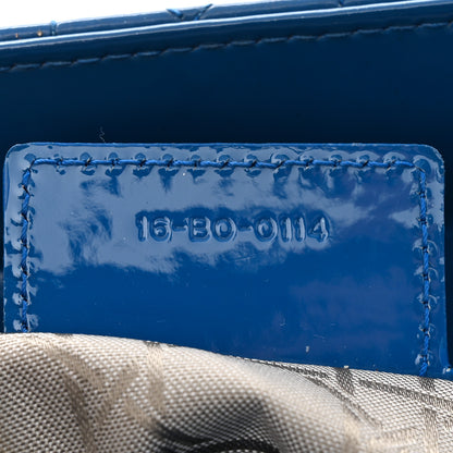 Christian Dior Patent Cannage Large Lady Dior Blue 7 of 13