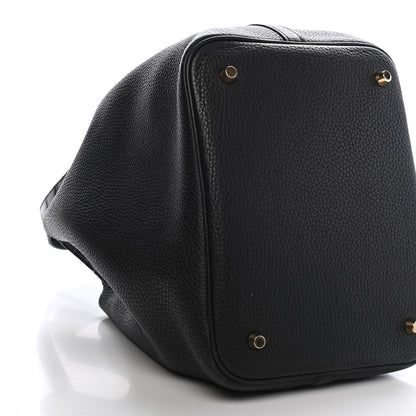 Hermes Taurillon Clemence Matte Alligator Picotin Lock Touch 22 MM Black 7 of 8