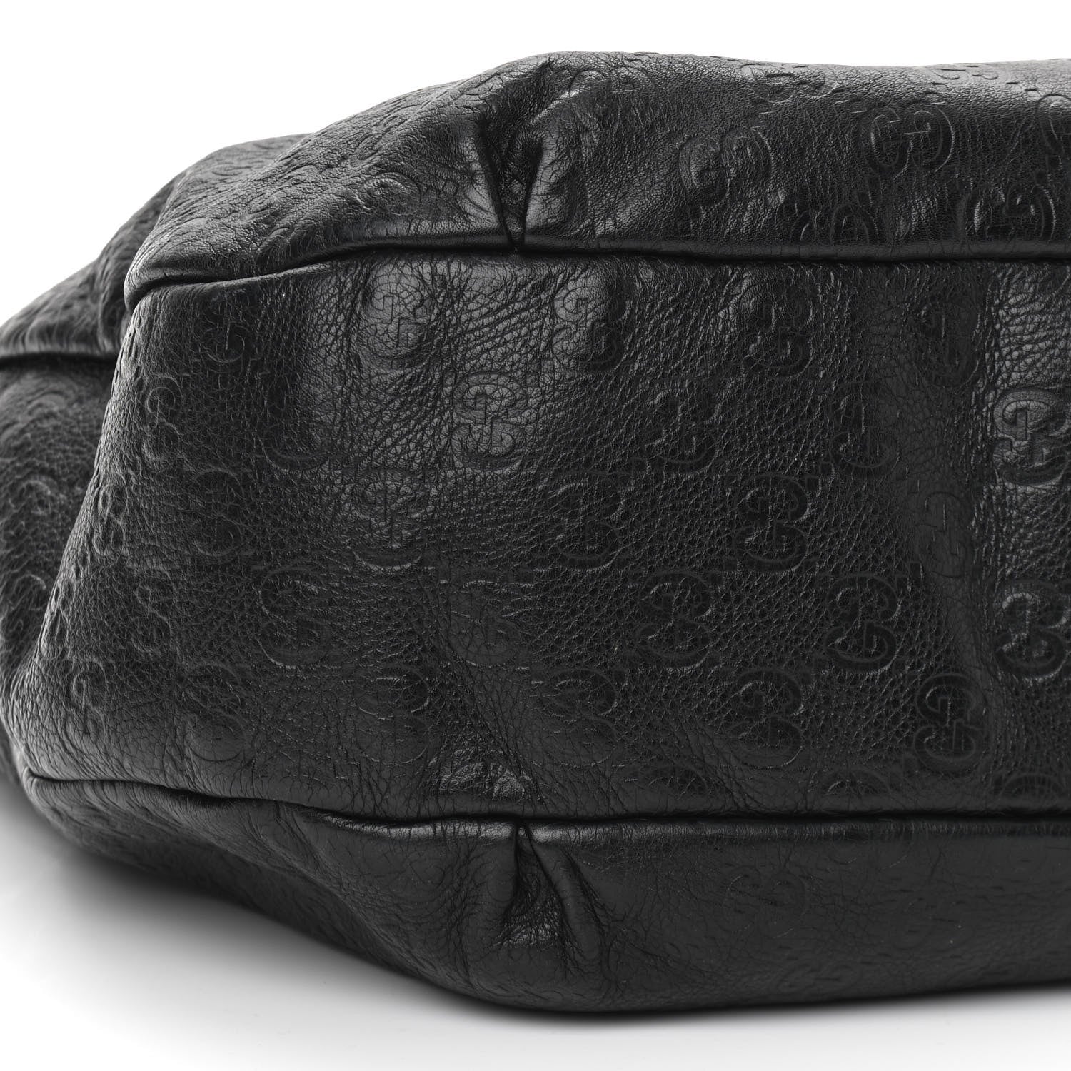 Gucci Guccissima Large New Ladies Web Hobo Black 9 of 10