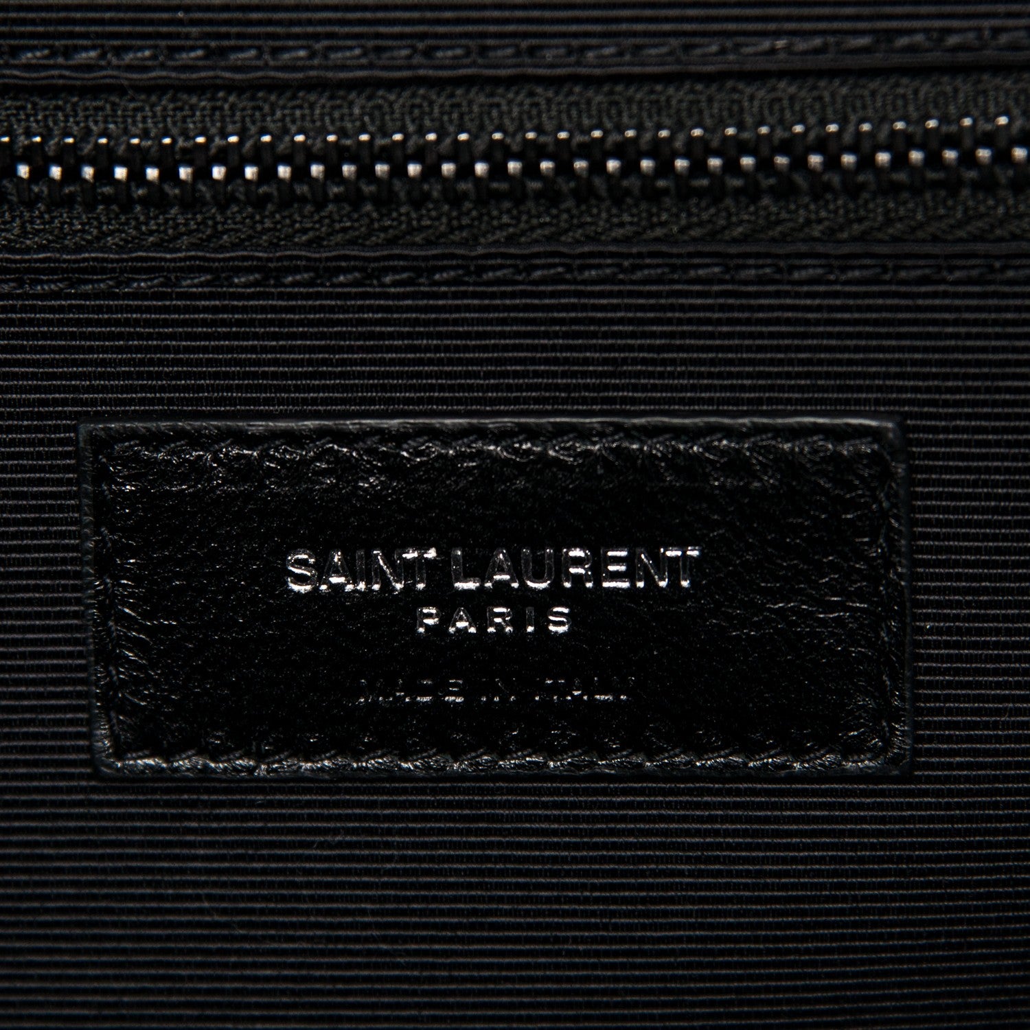 Saint Laurent Grain De Poudre Textured Mixed Matelasse Large Triquilt Monogram Monochrome Satchel Black 6 of 7