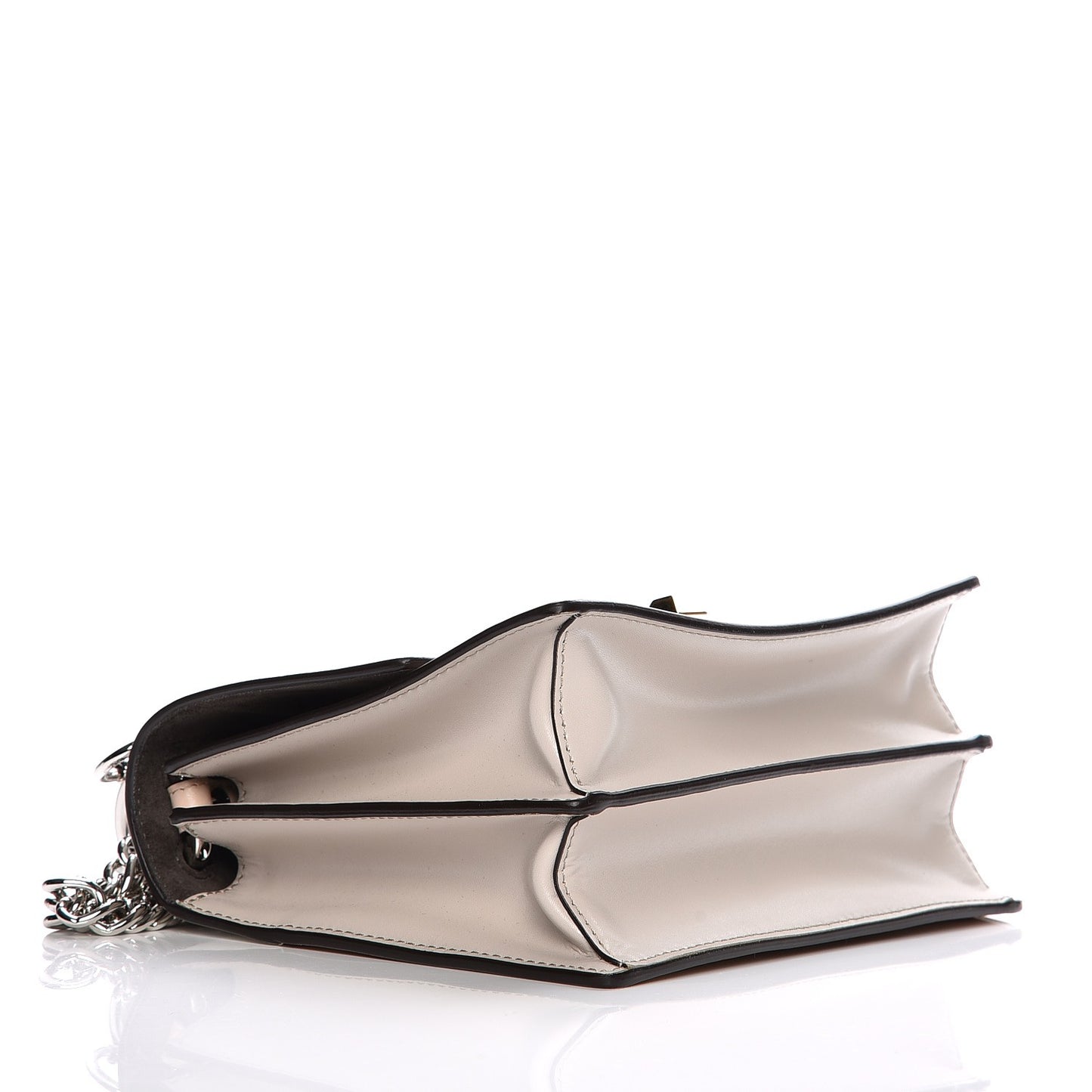 Snakeskin Vitello Liberty Studded Small Kan I Shoulder Bag White