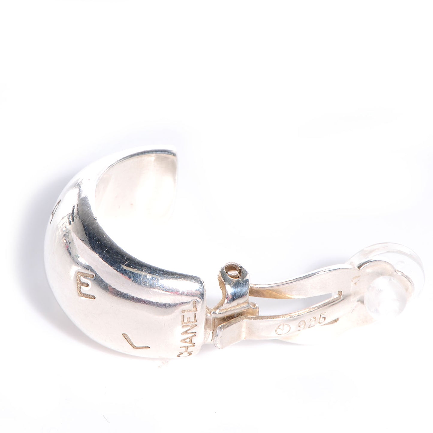 Half Hoop Clip On Earrings Silver