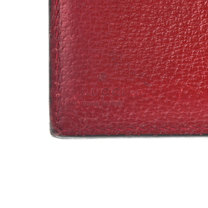 Gucci GG Supreme Monogram Tian French Flap Wallet Beige Multicolor Red 6 of 9