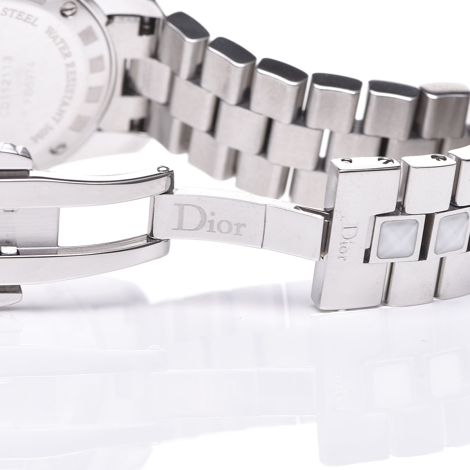 Christian Dior Stainless Steel Diamond Sapphire 29mm Christal Quartz Watch White 7 of 8