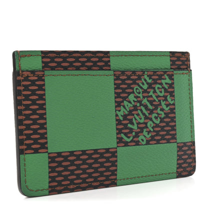 Louis Vuitton Damier Pop Porte Cartes Simple Card Holder Green 3 of 6
