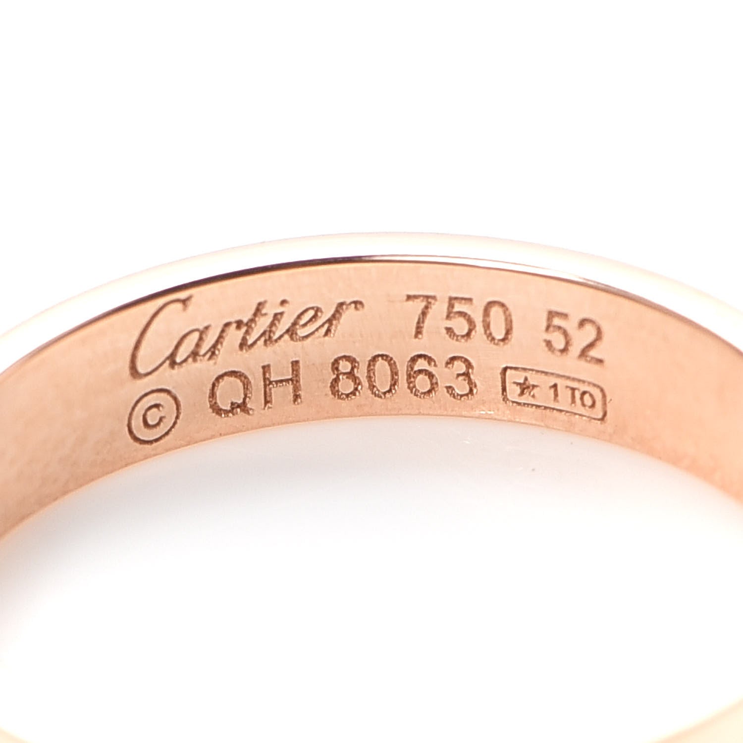 Cartier 18K Pink Gold 3.5mm LOVE Wedding Band Ring 52 6 4 of 5