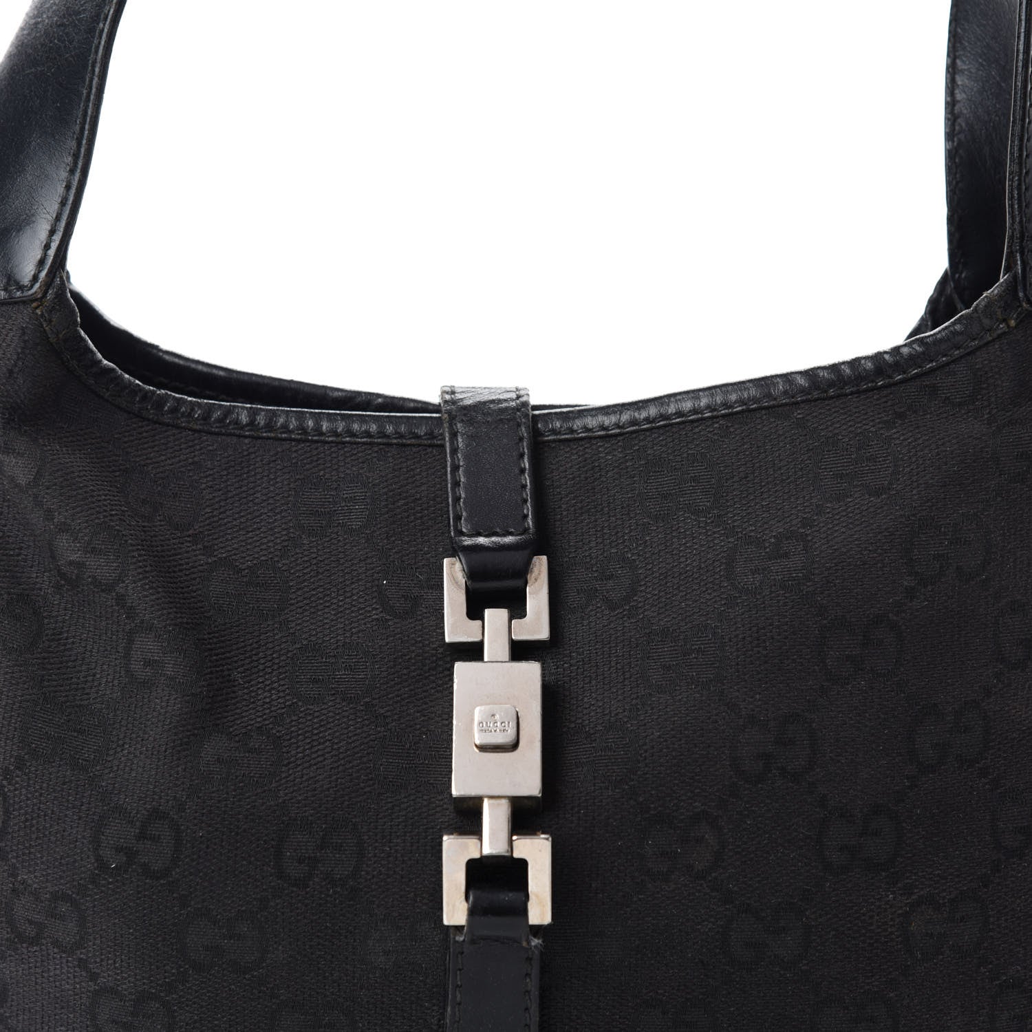Gucci Monogram Small Jackie O Hobo Black 14 of 14