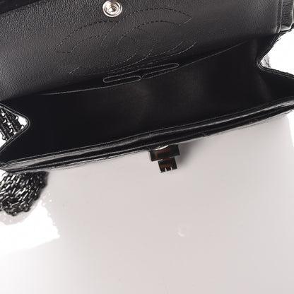 Chanel Shiny Aged Calfskin Quilted 2.55 Reissue 224 Flap So Black 6 of 9