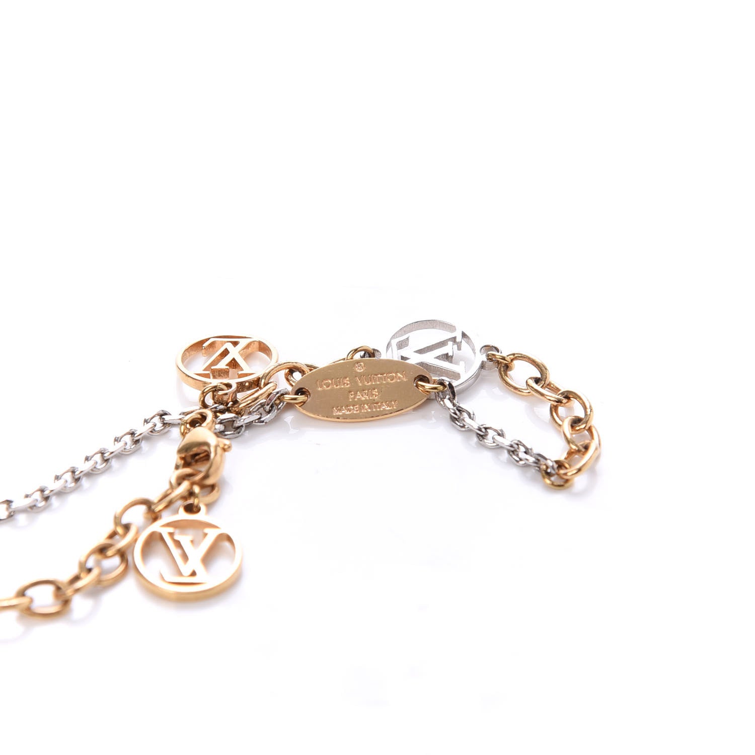Louis Vuitton Logomania Bracelet Silver Gold 3 of 4