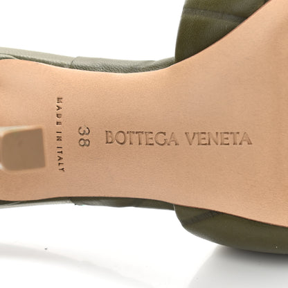 Bottega Veneta Nappa Quilted Rubber Lido Mule Sandals 38 Khaki 6 of 7