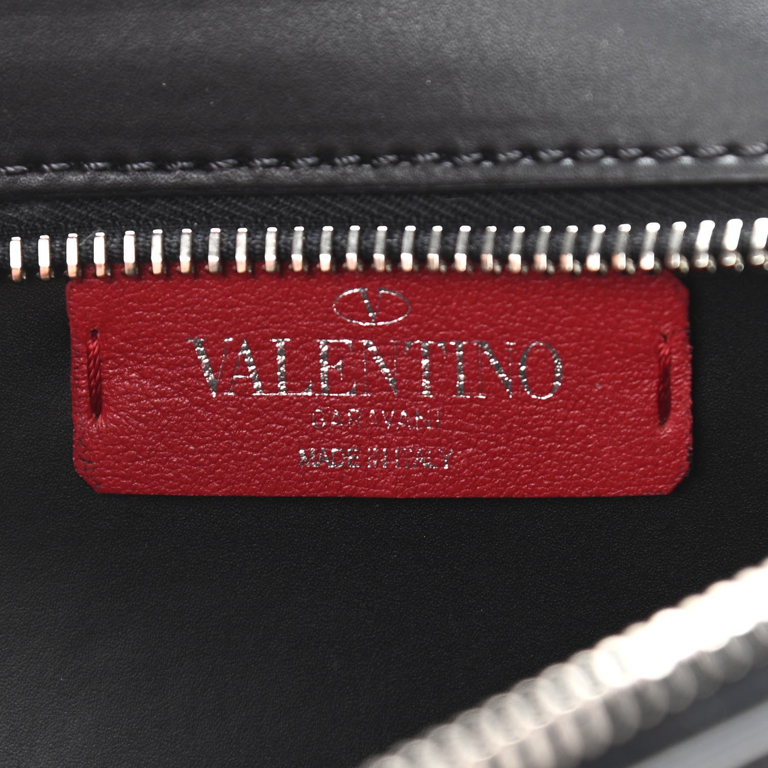 Valentino Garavani Calfskin VLTN Belt Bag Black White 5 of 8