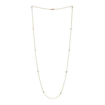 Gucci 18K Yellow Gold Interlocking G Station Necklace 2 of 3