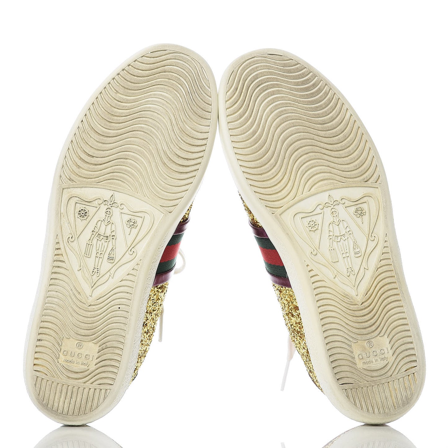 Glitter Web Womens Ace Sneakers 37 Gold