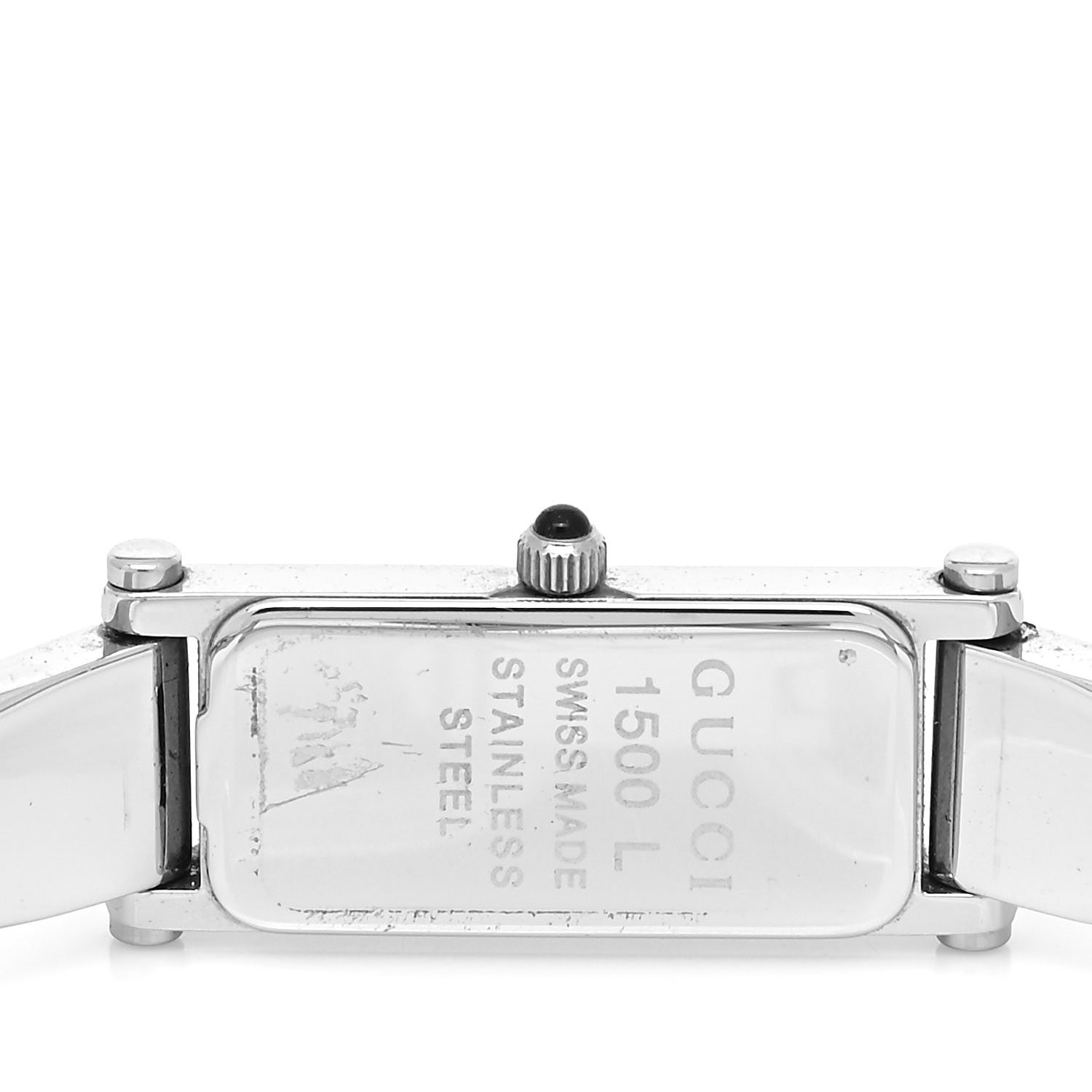 Gucci Stainless Steel 12mm 1500L Horsebit Quartz Watch Black 4 of 4