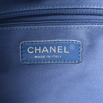 Chanel Calfskin Perforated Up In The Air North South Tote Blue 6 of 10