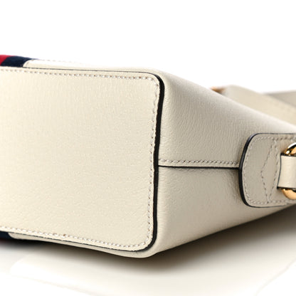 Gucci Textured Dollar Calfskin Web Small Ophidia Dome Shoulder Bag Mystic White 11 of 11