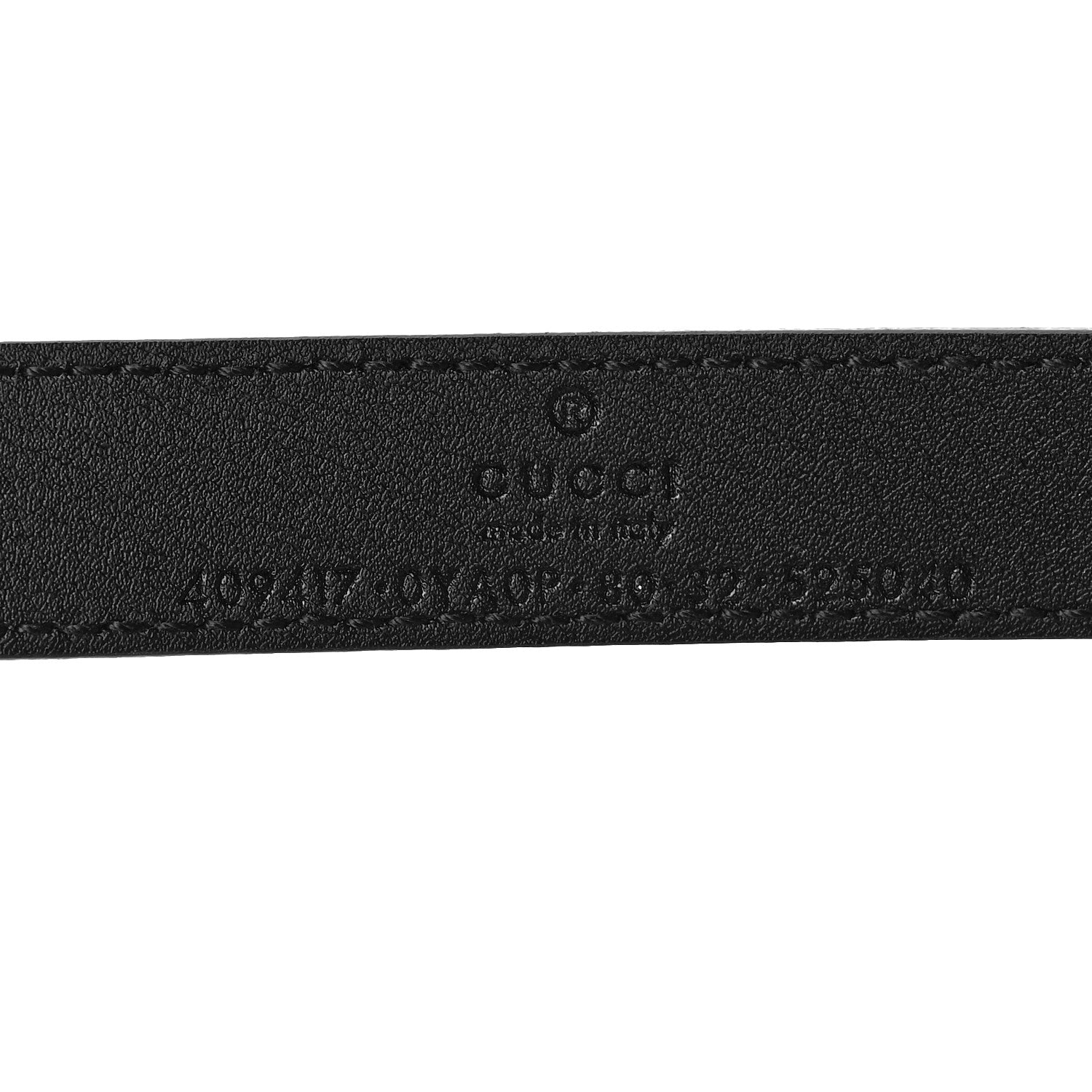 Gucci Plutone Calfskin Palladium Double G 20mm Belt 80 32 Black 3 of 5