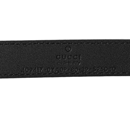 Gucci Plutone Calfskin Palladium Double G 20mm Belt 80 32 Black 3 of 5