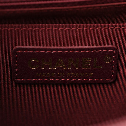 Chanel Aged Calfskin Chevron Quilted Backpack Red 6 of 12