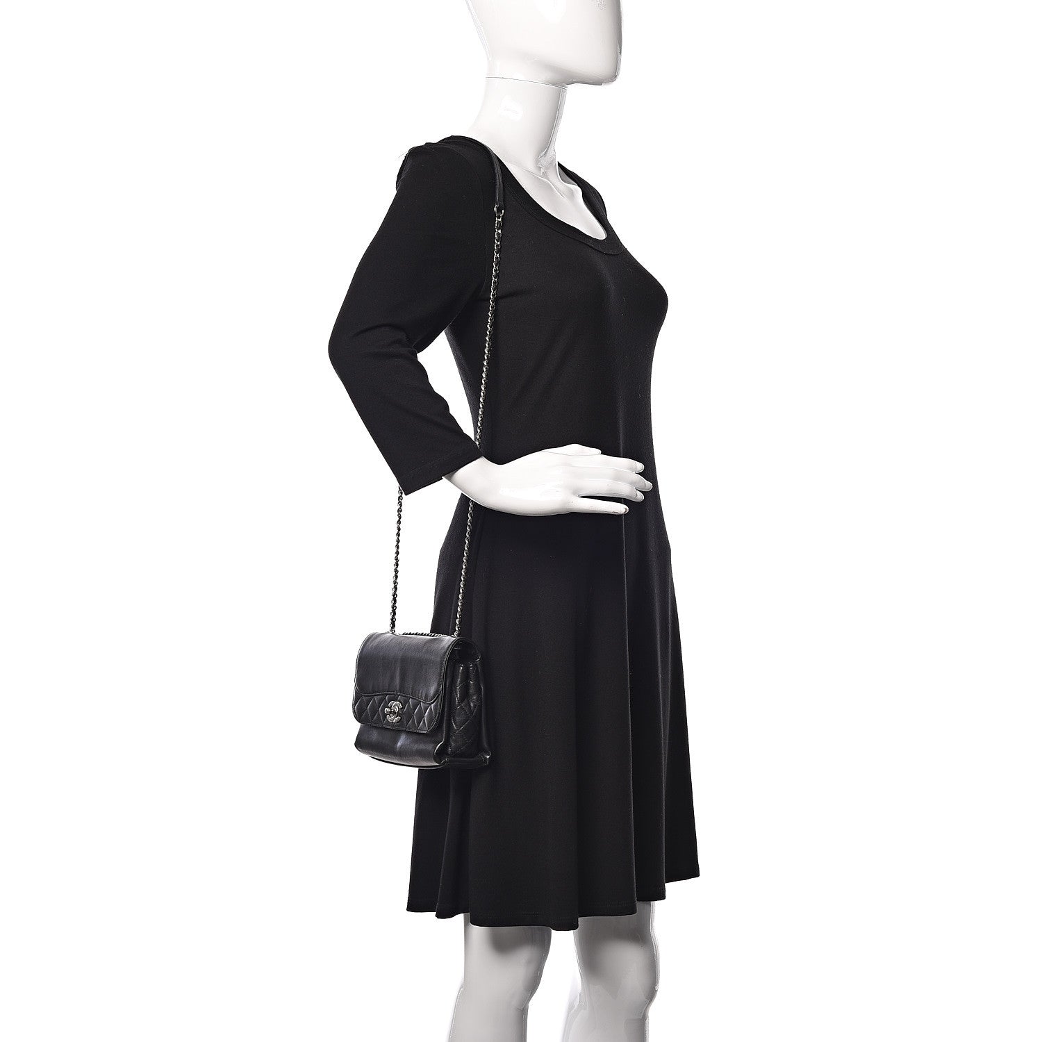 Chanel Calfskin Mini Tramezzo Flap Black 2 of 11