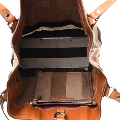 Burberry Canvas Mega Check Medium Maidstone Saddle Brown 5 of 11
