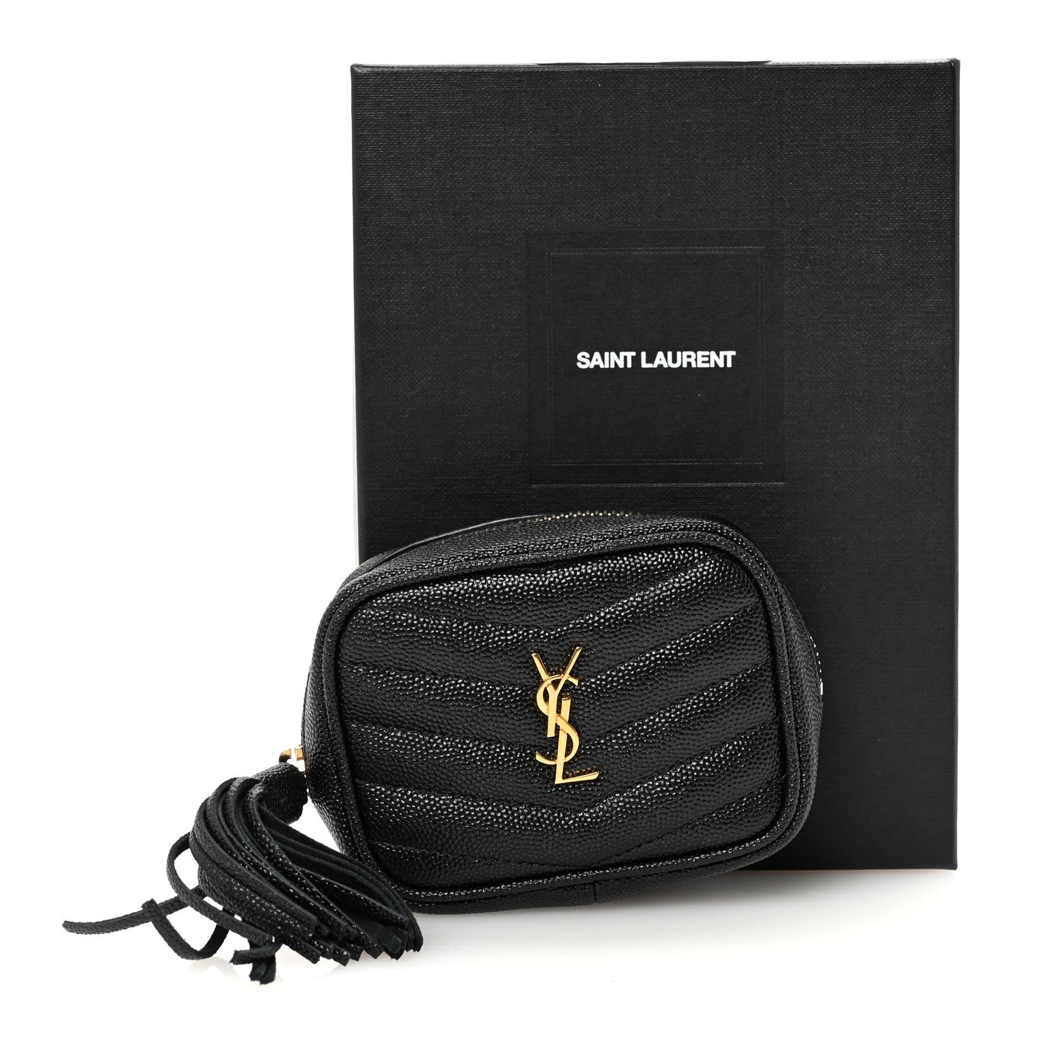 Saint Laurent Grain De Poudre Matelasse Monogram Baby Lou Camera Bag Black 11 of 11