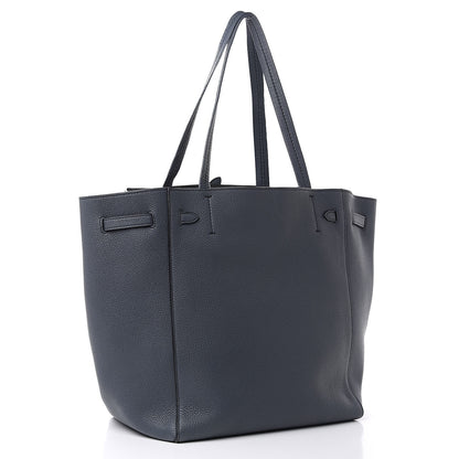 Celine Soft Grained Calfskin Small Belt Cabas Dark Sea 3 of 10