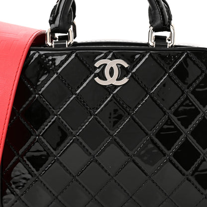 Chanel Patent Quilted Travel Kit Vanity Case Black 8 of 11